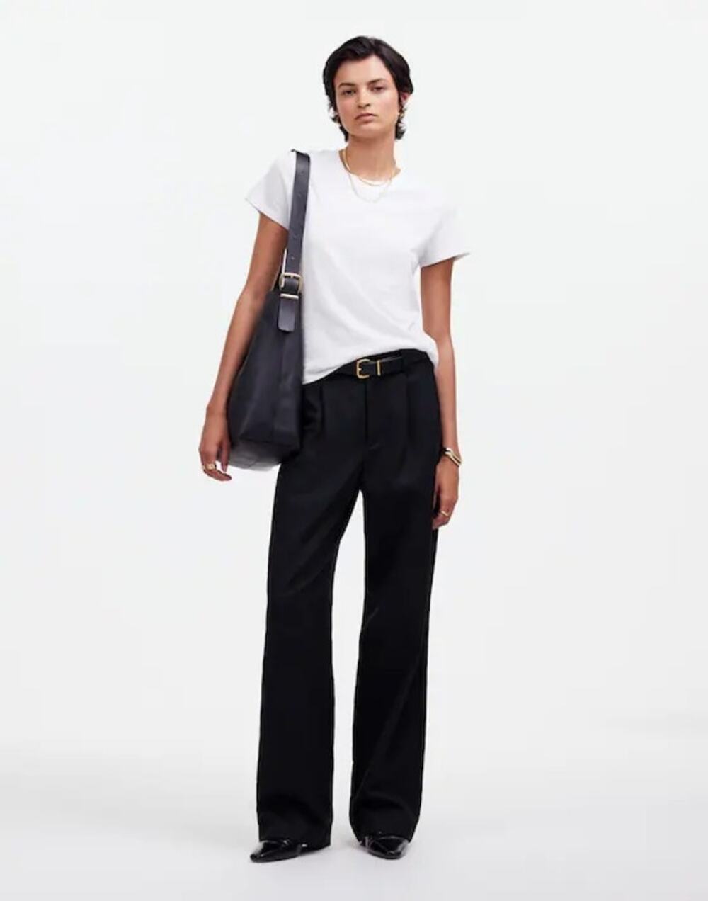 NWT Madewell Petite Slouchy Straight Pants in Drapey Twill Size 14P